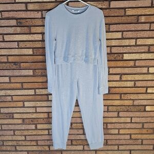 Double Zero Gray 2 Piece Jogger Sweatset/ Loungewear Set